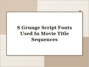 Movie Titles Dressed in Gritty Nineties Fonts